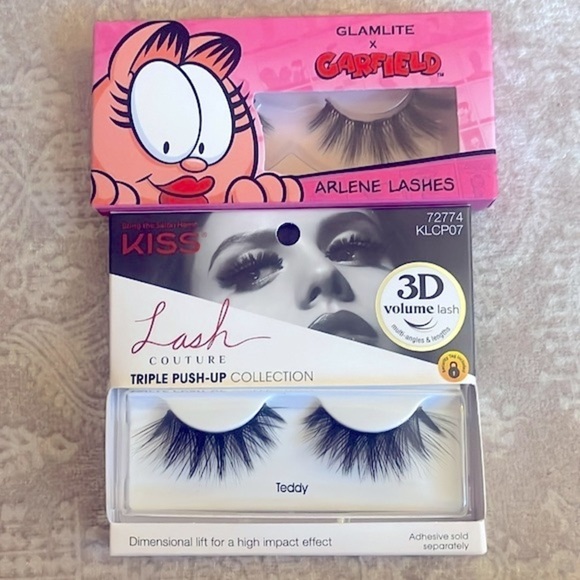 Brand New Glamlite x Garfield Arlene Lashes & Kiss 3D Volume Push-Up Teddy Lash - Picture 1 of 8